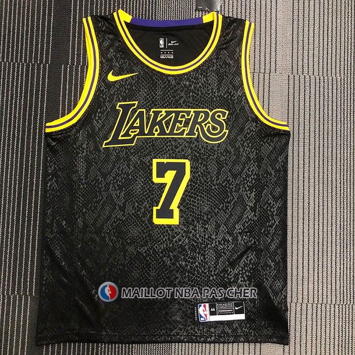 Maillot Los Angeles Lakers Carmelo Anthony NO 7 Black Mamba Noir